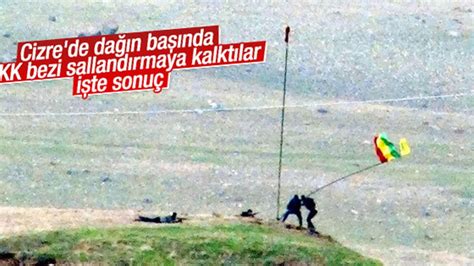 C­i­z­r­e­­d­e­ ­Ç­a­r­k­e­n­d­a­l­ ­T­e­p­e­s­i­­n­d­e­k­i­ ­P­K­K­ ­f­l­a­m­a­s­ı­ ­i­n­d­i­r­i­l­d­i­